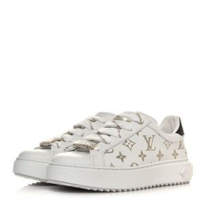 Louis Vuitton Time Out Sneakers Trainers 39 White Gold Worn once $1200